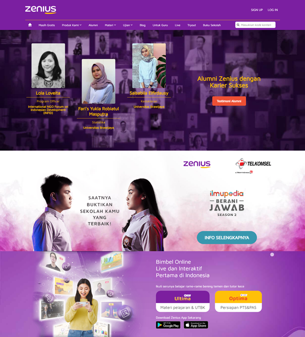 edu tech Zenius - awanapps.com