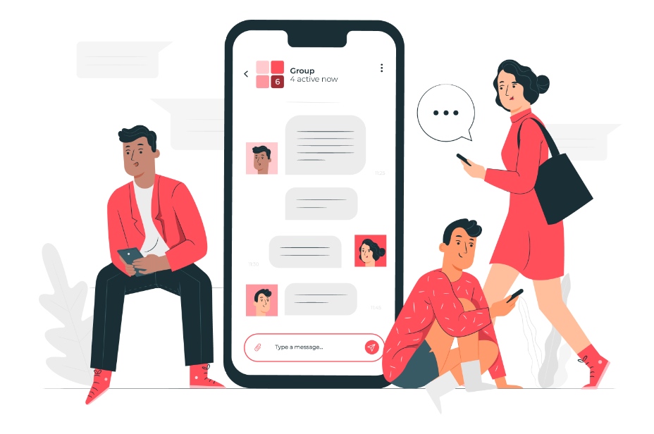 Ilustrasi aplikasi chat. (Sumber: Loqique Digital Indonesia)