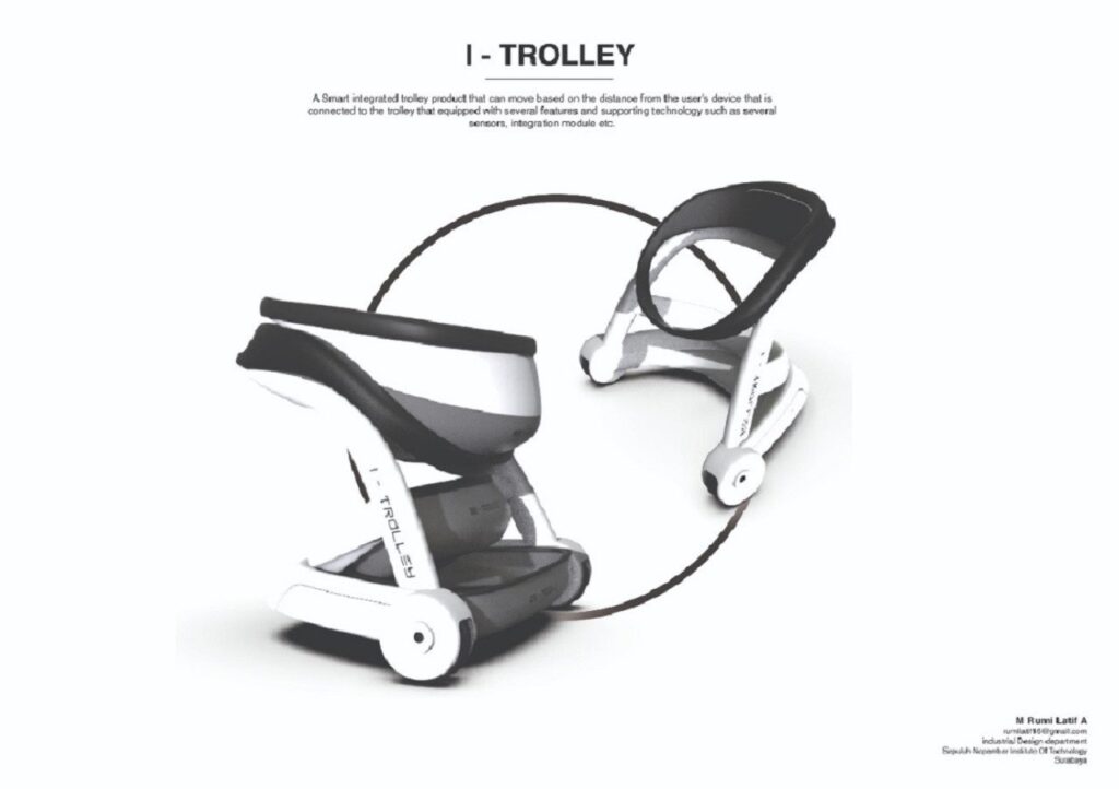 Ilustrasi I-Trolley karya Mahasiswa ITS. (Sumber: Dokumentasi ITS)
