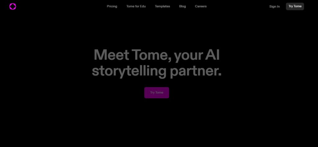 Ilustrasi tome.app, tools AI pembuat Presentasi Otomatis